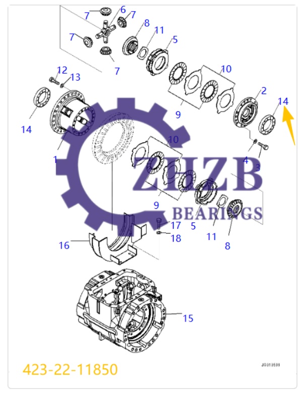 Bearing Spare Parts 423-22-11850